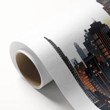 Art deco poster featuring a stylized stork in pastel shades, ideal for nursery wall art.