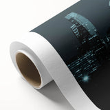 Art deco poster featuring a stylized stork in pastel shades, ideal for nursery wall art.