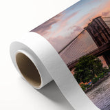 Art deco poster featuring pastel shades and geometric shapes, printed on canvas, ideal for nursery wall art.