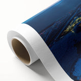 Art deco poster featuring pastel geometric shapes on canvas, ideal for nursery wall art.