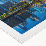 Art deco poster featuring geometric patterns in gold and black, ideal for dining room or bathroom wall art.