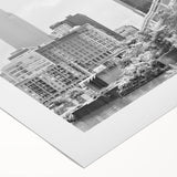 Art deco poster featuring geometric shapes and metallic colors on canvas, suitable for dining room or bathroom wall decor.