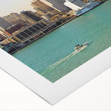 Art deco poster featuring geometric patterns in gold and black, suitable for dining room or bathroom decor.