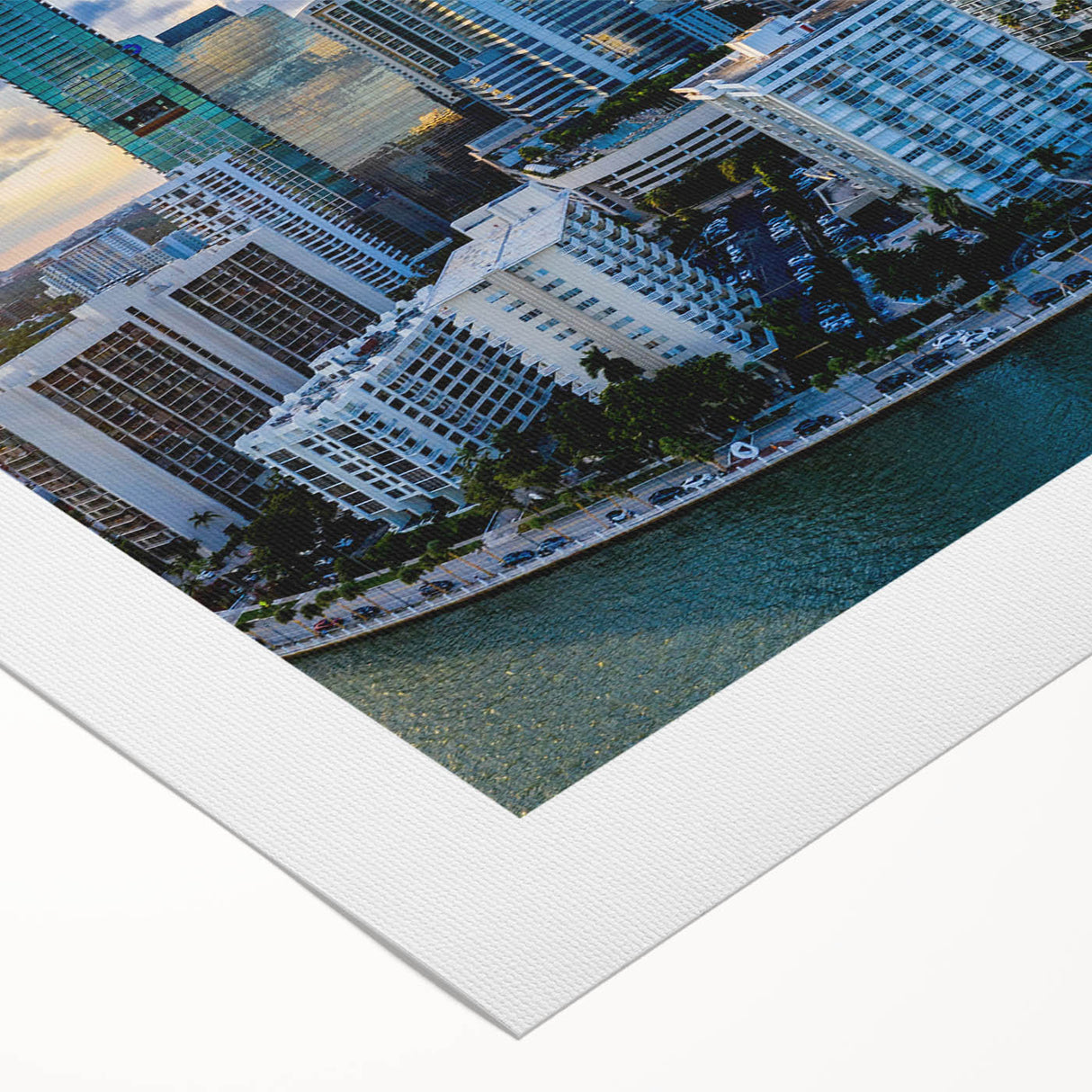 Art deco poster featuring geometric patterns in gold and black, printed on canvas.