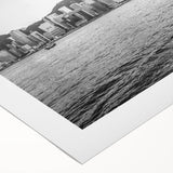 Art deco poster featuring a monochrome geometric design, ideal for dining room or bathroom decor.