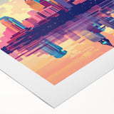 Art deco poster featuring a geometric pattern in gold and black.