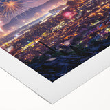 Art deco poster featuring geometric patterns in teal and gold, suitable for dining room or bathroom wall art.