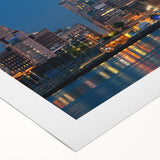 Art deco poster featuring a geometric pattern in black and gold tones on canvas, suitable for dining room or bathroom decor.