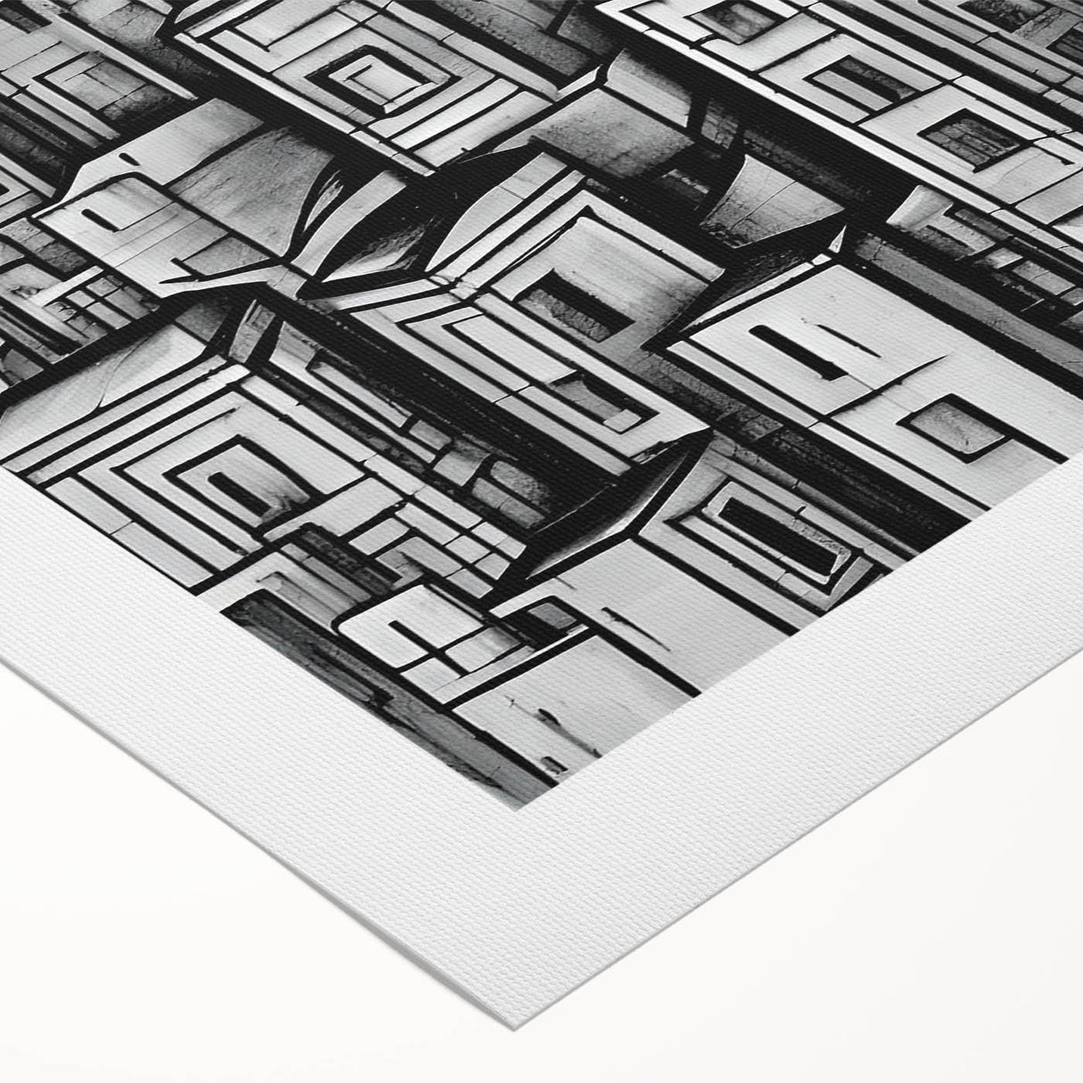 Art deco poster featuring geometric patterns in gold and black, ideal for dining room wall art.