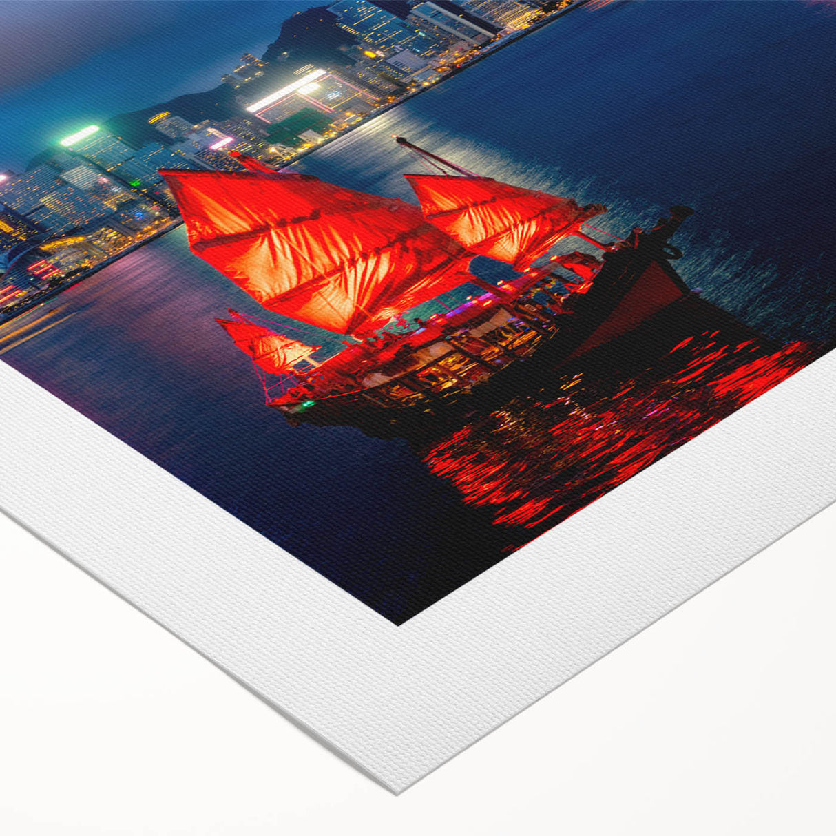 Art deco poster featuring geometric patterns and metallic gold and black tones on canvas.