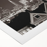 Art deco poster featuring a geometric pattern in black and gold, ideal for dining room or bathroom wall art.