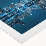 Art deco poster featuring geometric shapes and metallic colors on canvas, suitable for dining room or bathroom wall art.