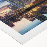 Art deco poster featuring geometric patterns in gold and black, ideal for dining room or bathroom wall art.