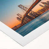 Art deco poster featuring a geometric pattern in gold and black tones on canvas.