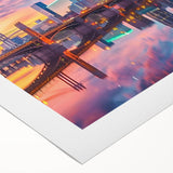 Art deco poster featuring geometric patterns in gold and black, printed on canvas, ideal for dining room wall art.