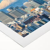 Art deco poster featuring geometric shapes in gold and black, ideal for dining room or bathroom wall art.