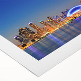 Art Deco poster featuring geometric shapes in gold and black, ideal for dining room or bathroom wall art.