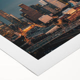 Art deco poster featuring a geometric pattern in gold and black, printed on canvas.