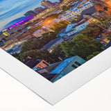 Art deco poster featuring geometric patterns in gold and black, ideal for dining room or bathroom wall art.