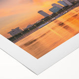 Art deco poster featuring geometric patterns and metallic gold and black colors.