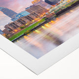 Art deco poster featuring geometric patterns in gold and black, suitable for dining room or bathroom wall art.