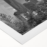 Art deco poster featuring geometric patterns in gold and black, suitable for dining room or bathroom decor.