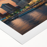 Art deco poster featuring a geometric pattern in gold and black tones, suitable for dining room or bathroom decor.