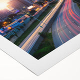 Art deco poster featuring geometric shapes in gold and black, on canvas, ideal for dining room wall art.