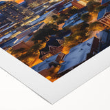 Art deco poster featuring a geometric pattern in gold and black, ideal for dining room or bathroom wall art.