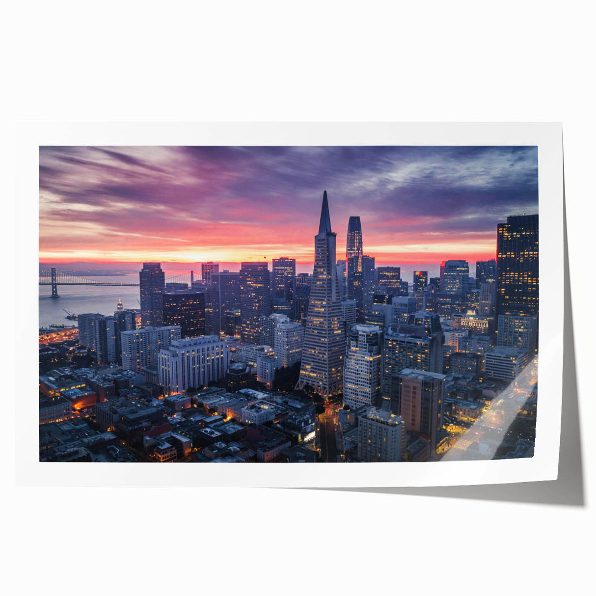Extra large canvas print of vibrant, multicolored floral art, ideal for dining room or bathroom wall decor.