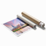 Large floral art on canvas featuring soft pink and white blooms, ideal for classy bathroom wall art.