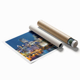 Extra large canvas print featuring a floral art design in pastel shades.