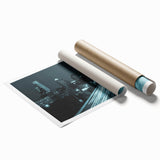 Extra large floral art on canvas featuring soft pink and white blossoms.