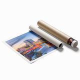 Extra large canvas with detailed floral art in soft pastel shades, ideal for classy bathroom or large living room decor.