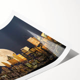 Extra large wall art featuring line art flowers in black on a white canvas, suitable for large living room decor.