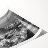 Extra large wall art featuring line art flowers in black and white, ideal for large living room decor.