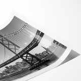 Extra large wall art featuring line art flowers in black on a white canvas, ideal for large living room decor.