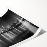 Extra large wall art featuring line art flowers in black on a white canvas, suitable for large living room decor.