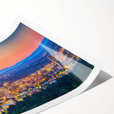 Extra large wall art featuring line art flowers in black on a white canvas, ideal for large living room wall decor.