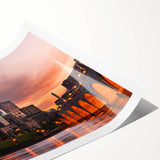 Extra large wall art featuring line art flowers in black on a white canvas, ideal for large living room decor.