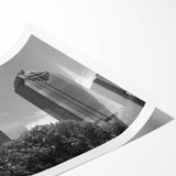 Extra large wall art featuring line art flowers in black on white canvas, ideal for large living room decor.