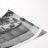 Extra large wall art featuring line art flowers in black on white canvas, ideal for large living room decor.