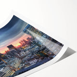 Extra large wall art featuring line art flowers in black on a white canvas, ideal for large living room decor.