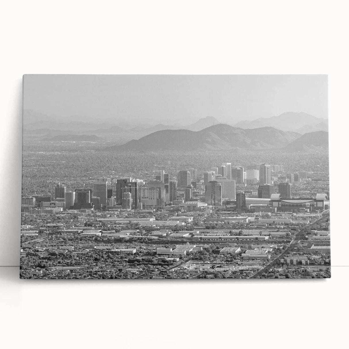Large black and white abstract acrylic print, ideal for kitchen wall art with a minimalist design.