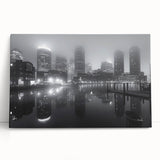 Large black and white abstract canvas print, featuring dynamic brush strokes, ideal for kitchen wall art.