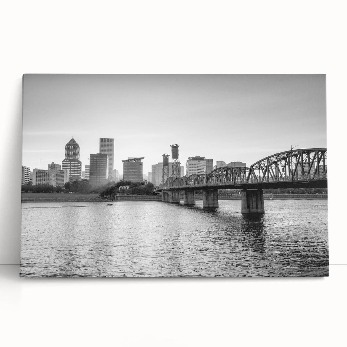 Large black and white acrylic print of assorted kitchen utensils, ideal for kitchen wall art.