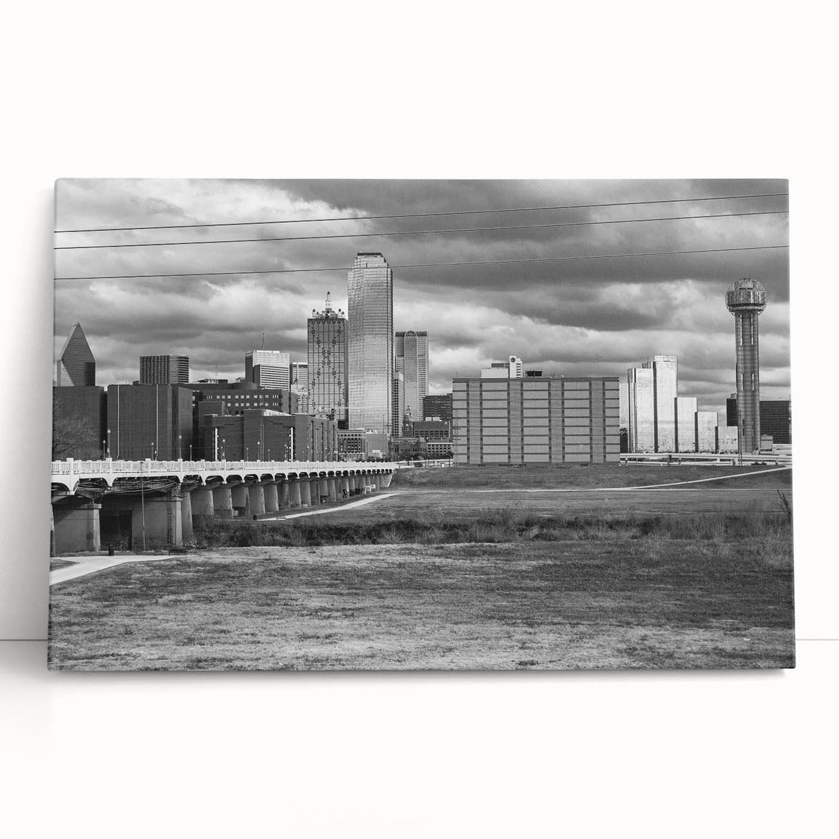 Large black and white acrylic print of coffee cups, ideal for kitchen wall art.