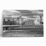 Large black and white acrylic print of coffee cups, ideal for kitchen wall art.