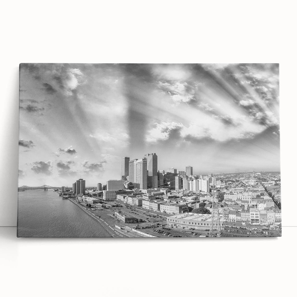 Large black and white abstract acrylic print, ideal for kitchen wall art.