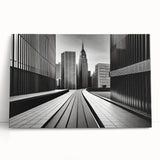 Large black and white abstract acrylic print, ideal for kitchen wall art.